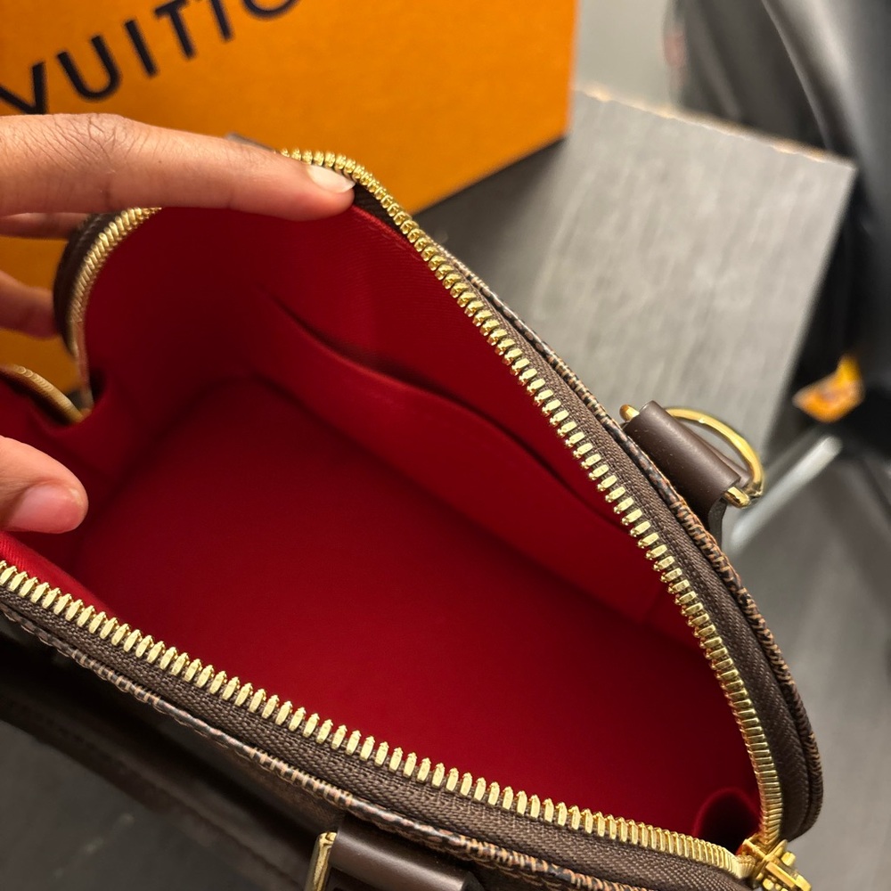 Louis Vuitton Alma BB handbag in Damier Ebene with receipt - Picture 4 of 10